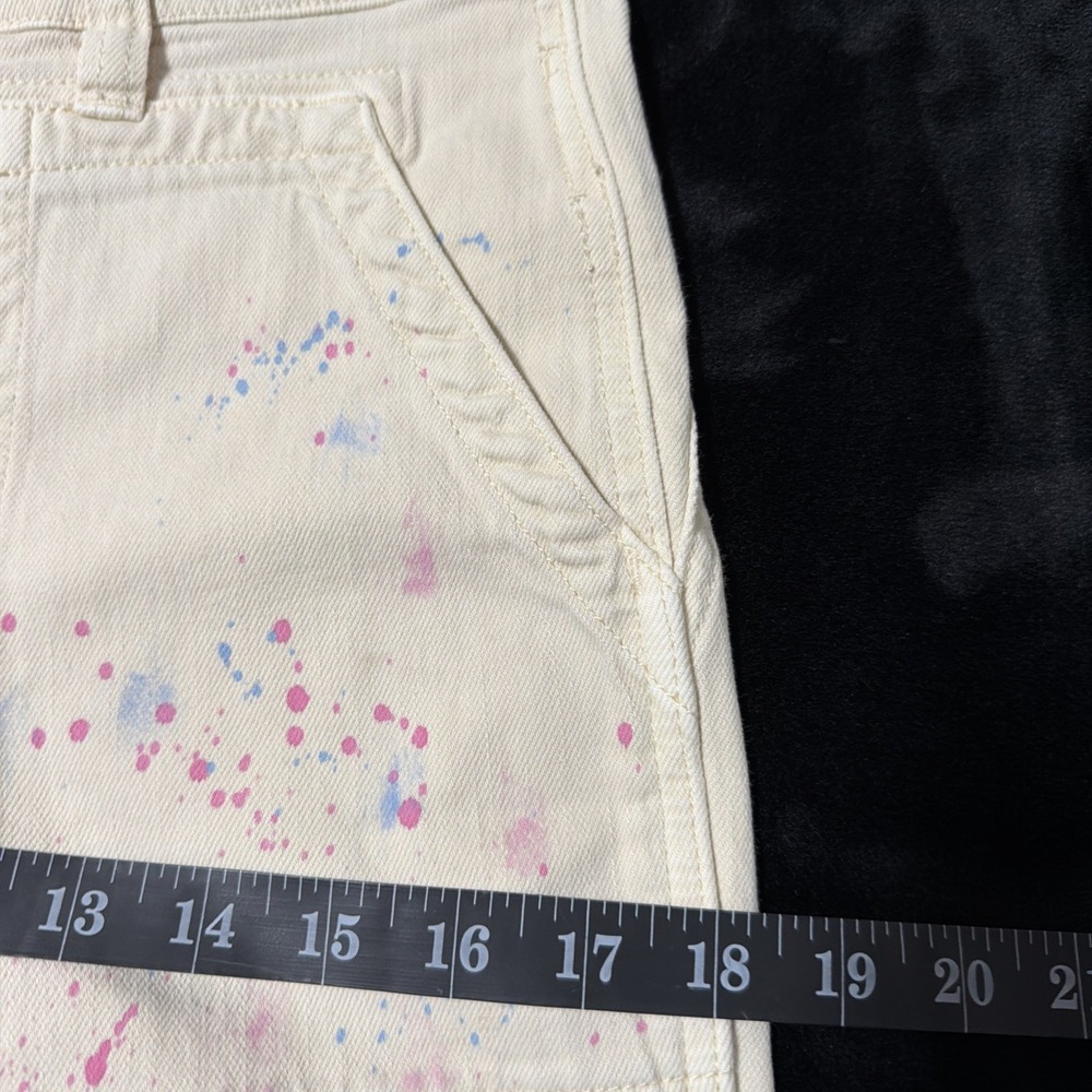 Pilcro Anthropologie Size 26 The Wanderer Jeans Pants Ivory Whimsical - Picture 7 of 10